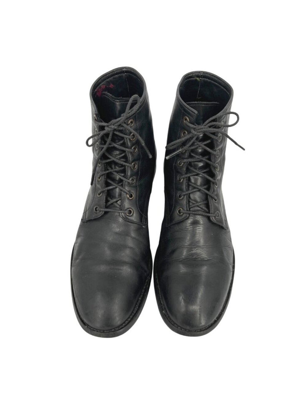 Paul Smith Black Leather Lace-Up Ankle Boots Made In Italy Size UK 9 US 10 Mens